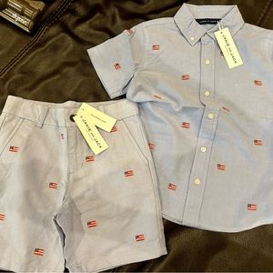 NWT Janie and Jack American flag outfit